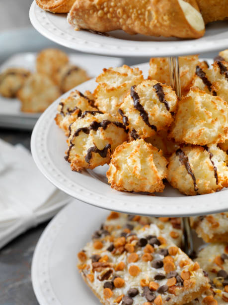 istock Platter of Coconut Macaroons and other Pastries 1185235225