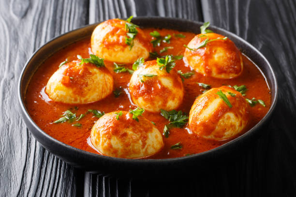 istock South Indian Style Egg Curry Recipe close-up in a plate. horizontal 1185235321
