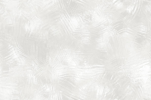 silver white foil scratched ice frost glass shiny winter christmas contexte résumé dirty stucco putty wall skate hockey rink window frozen fractal pattern seamless light light crumpled metallic paper texture sparse cute elegance glowing arctic high key - platinum card photos et images de collection