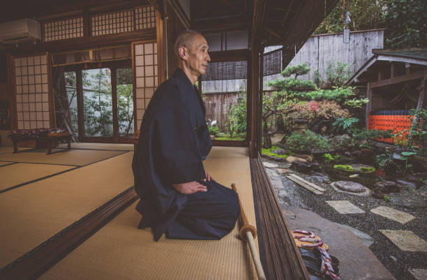 istock Senior martial art master in his dojo 1185240054
