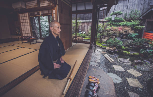 istock Senior martial art master in his dojo 1185240074