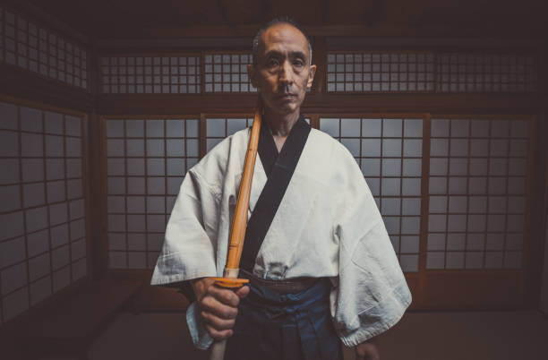 istock Senior martial art master in his dojo 1185241730