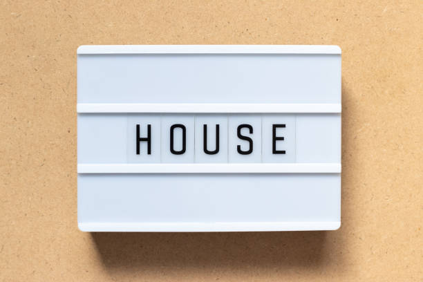 istock White lightbox with word house on wood background 1185241870