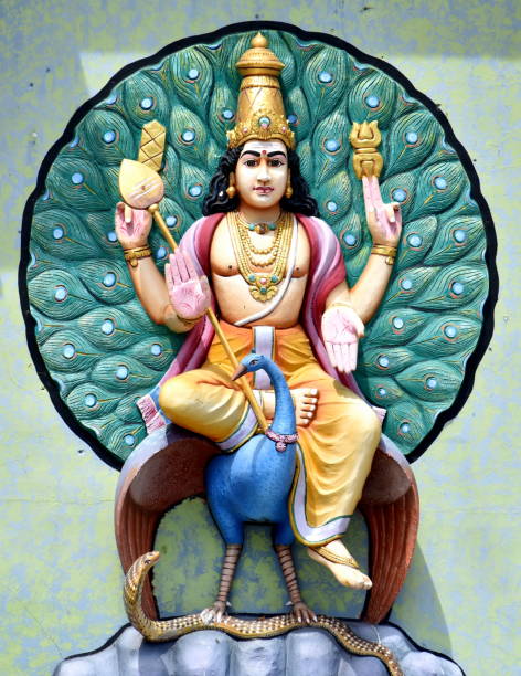 istock Colorful statue of a god at a Hindu temple 1185243473
