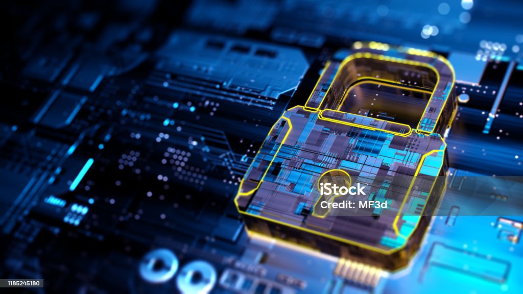 Digital security concept Digital background depicting innovative technologies in security systems, data protection Internet technologies Network Security Stock Photo