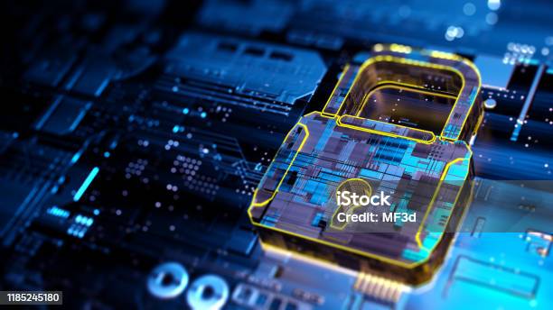 Digital Security Concept Stock Photo - Download Image Now - Network Security, Security, Security System