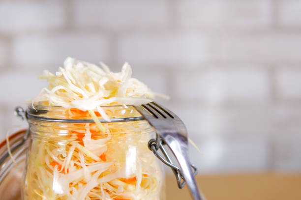 istock Homemade marinated cabbage, sauerkraut 1185246889