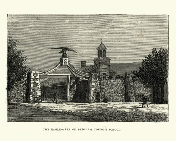 kuvapankkikuvitukset aiheesta eagle gate brigham youngin koulu, salt lake city, 1800-luku - brigham young university