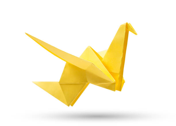 istock Origami flying paper bird isolated with clipping path 1185248179