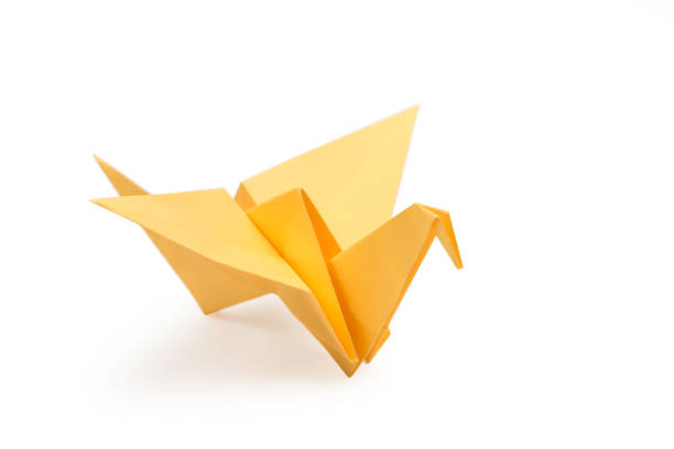 istock Origami swan bird isolated with clipping path 1185248228