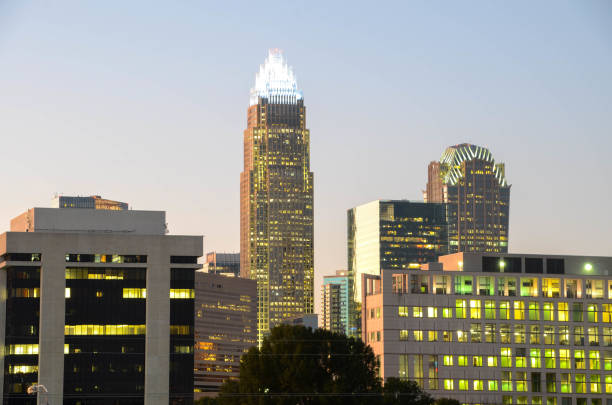 istock Charlotte NC skyline at night 1185251589