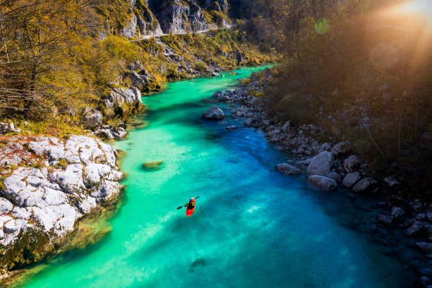 istock Kayaking on River Soca, Slovenia 1185256820