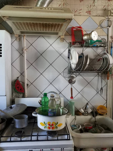 istock mess and dump. An old room with lots of things. Devastation. Very small housing 1185257044