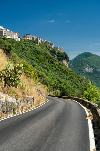 On the road to Norma, Latina, italy Summer landscape along the road from Sermoneta to Norma, Latina, Italy sermoneta stock pictures, royalty-free photos & images