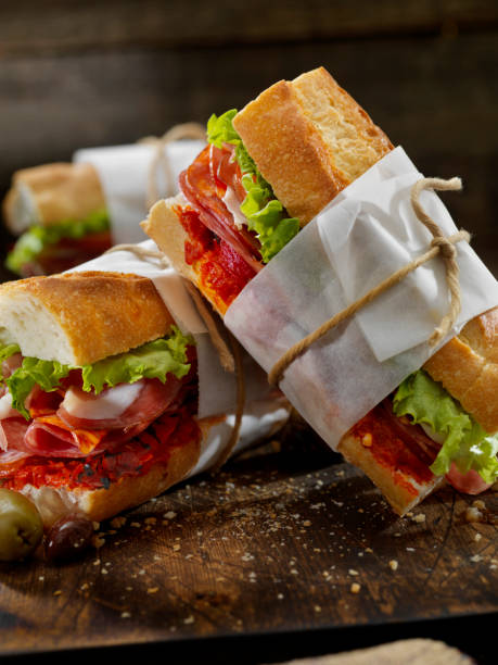 istock Italian Sandwich with Roasted Red Peppers 1185258969