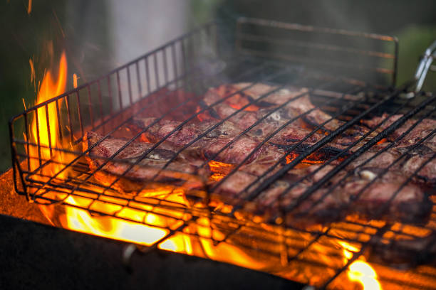 istock Lamb cutlets are roasted in a grill 1185259067
