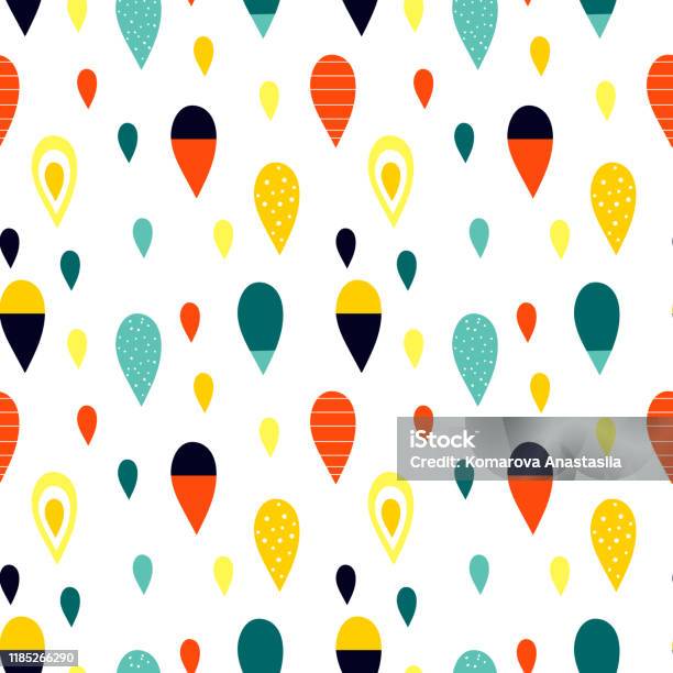 Pattern Drop Shape Seamless Abstract Pattern With Drop Shapes Stock Illustration ...
