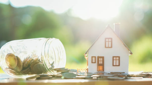 istock Copyspace of save money for house concept. 1185267145