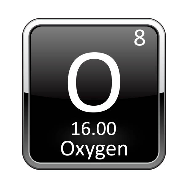 ilustraciones, imágenes clip art, dibujos animados e iconos de stock de el elemento de tabla periódica oxígeno. ilustración vectorial - tabla periódica de elemento de oxígeno