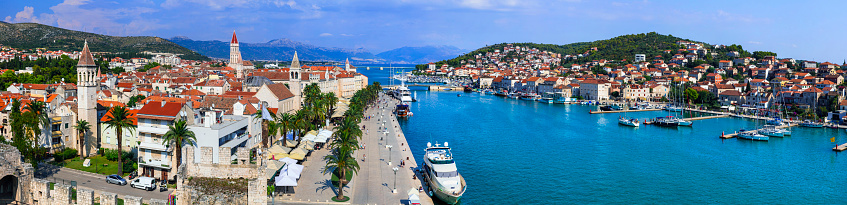 Panorama of Troghir old town. famous historic town of Croatia