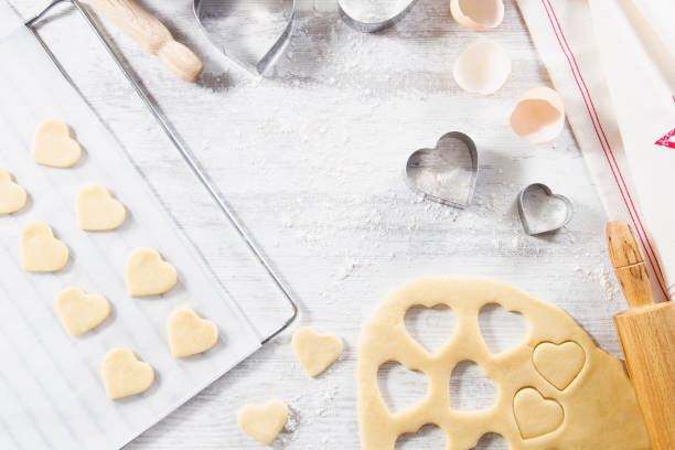 istock Making of Heart Shaped Cookies 1185275478