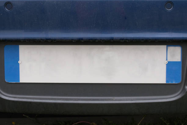 istock Bright Blue Car Back Empty Mockup Advertising Space Public Transportation Vehicle Close Up 1185275884