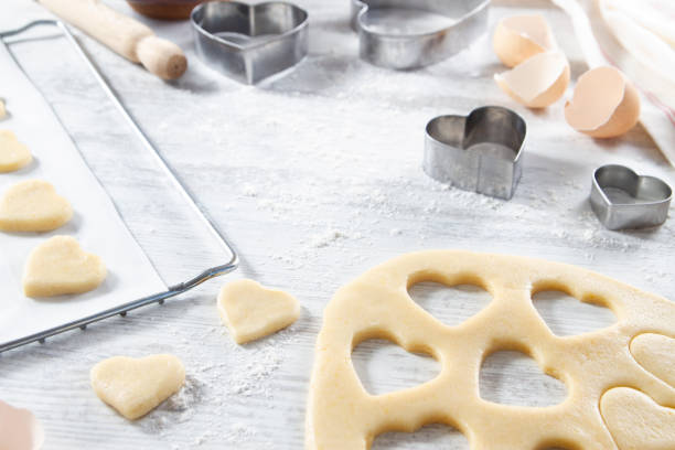 istock Making of Heart Shaped Cookies 1185282142