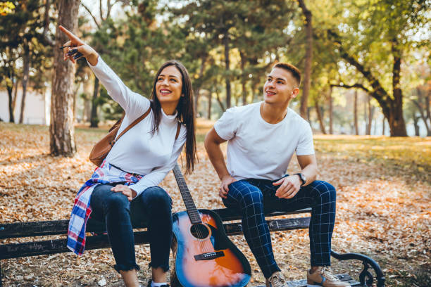 istock Couple sitting on the bench 1185284218