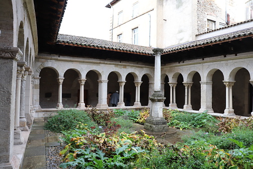 Cloister Saint Andrew the Low built in the 12th century next to the abbey - City of Vienne - Department of Isère - France