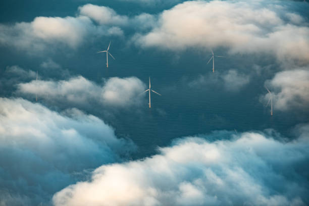 istock Wind turbines at sea 1185298588