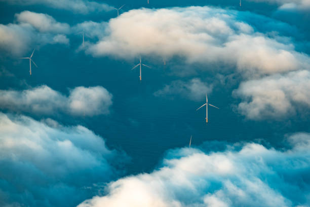 istock Wind turbines at sea 1185298706