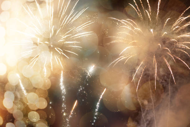 istock fireworks New Year banner with space for text 1185299196