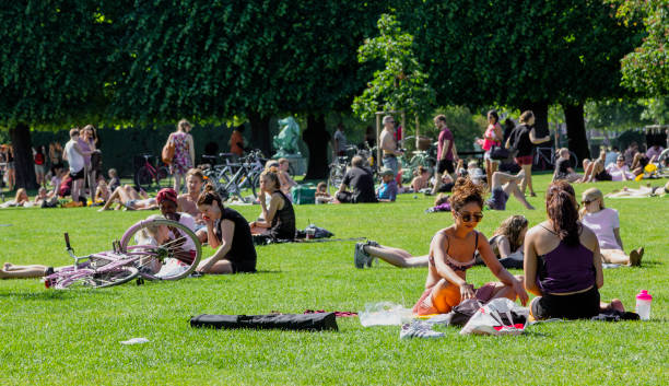 The Kongens Have, Royal Garden, Copenhagen is one of the largest park areas in the city and attracts numerous people of all ages to relax and enjoy the sun