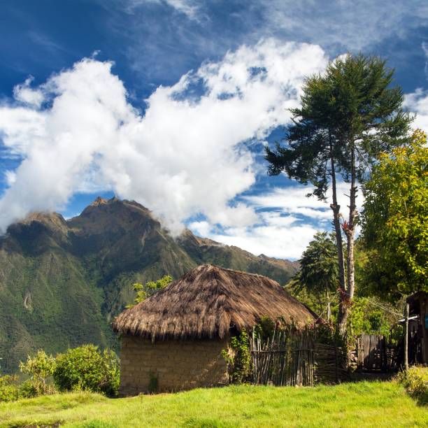 istock house home building, view from Choquequirao trek 1185308465