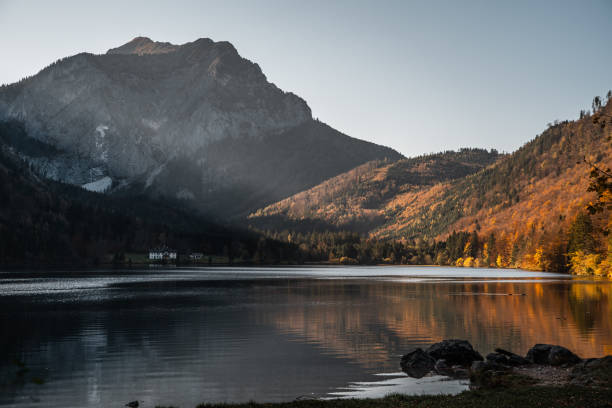 istock Beautiful Langbathsee in austria during sunset, Langbathsee Ebensee Austria in autumn 1185312115