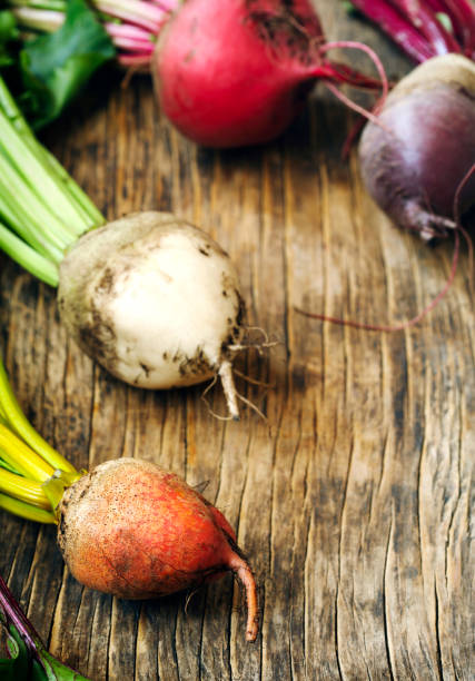 istock Fresh organic beetroots of different varieties 1185315764