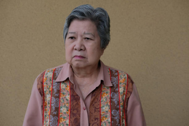 istock bored depressed elder woman. elderly female feeling sad lonely 1185316502