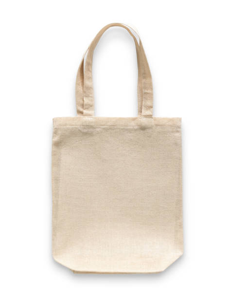 tissu en tissu en coton en toile de sac fourre-tout pour le modèle blanc de maquette de sac d'achat écologique d'isolement sur le fond blanc (chemin de clipping) - tote bag photos et images de collection