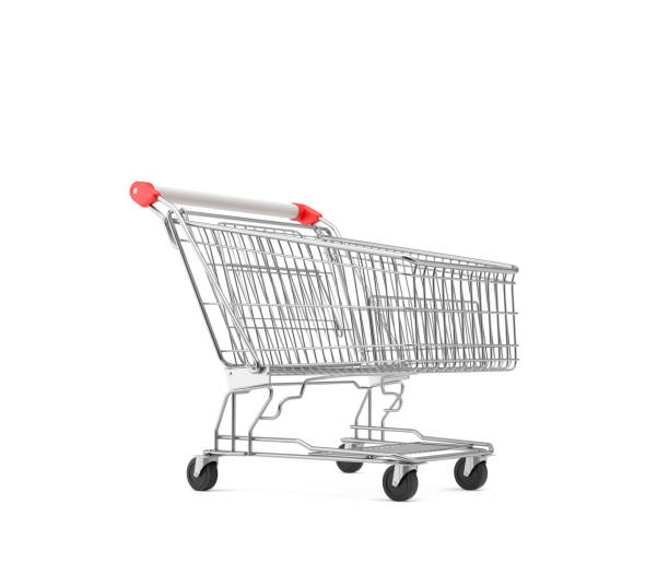 istock Empty Shopping Cart Isolated on white 1185320393