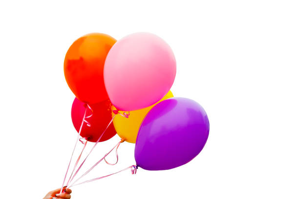 istock Group of color ballons isolated on white 1185320983