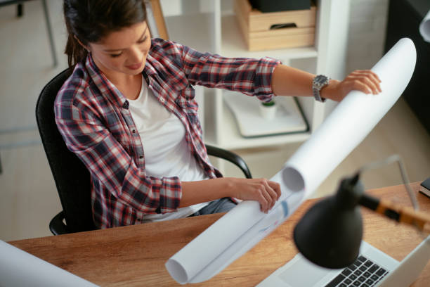 istock Smiling designer in her studio. stock photo 1185323388