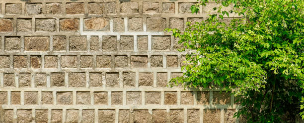 istock Korean traditional stone wall, Korean traditional architecture 1185328593