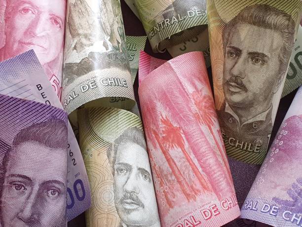 istock approach to Chilean banknotes of different denominations 1185328939
