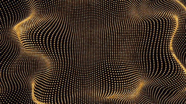 istock Beautiful black background with golden glitter. 3d illustration, 3d rendering 1185334500
