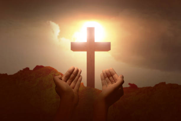 istock A human raised hands praying with to god 1185337739