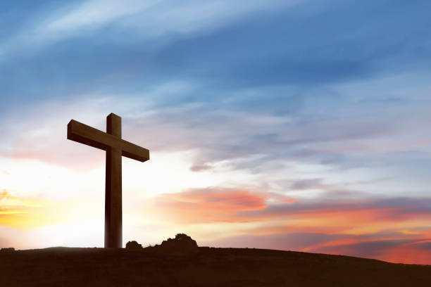 istock Christian Cross on the field 1185338274