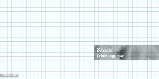 Raster Quadratische Graph Linie Ganze Seite Auf Weißem Papier Hintergrund Papier Raster Quadratische Diagramm Linie Textur Der Notiz Buch Leer Blaue Rasterlinie Auf Papier Weiße Farbe Leere Quadratische Raster Diagramm Für Architektur Stock Vektor Art und mehr Bilder von Millimeterpapier