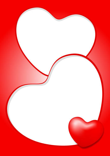 istock template banner frame with heart shape white colors for valentine love card background, red frame blank for valentine copy space, red banner frame valentines with element heart shapes decoration 1185342948