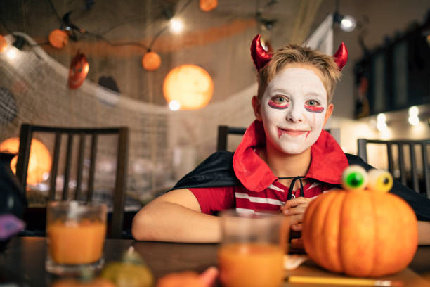istock Little boy enjoying Halloween 1185357334