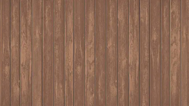 Vector illustration of Brown texture blank mockup wooden panels. Timber banner